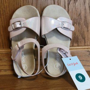 Toddler Girls Cat & Jack Shaelyn Footbed Sandal Size 9 Blush New